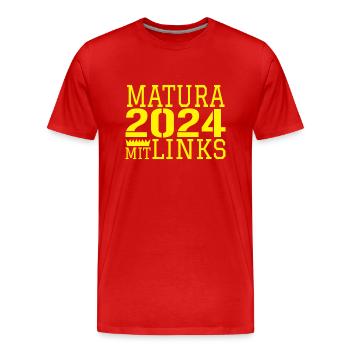 Dictons de Matura - T-shirt bio Premium Homme - rouge - Devant - Damien (186cm)