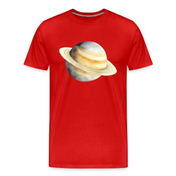 Saturne - T-shirt bio Premium Homme - rouge - Devant - Damien (186cm)