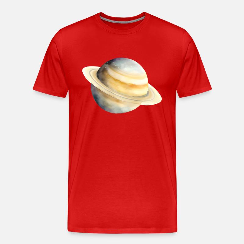 Saturn - Männer Premium Bio T-Shirt - Rot