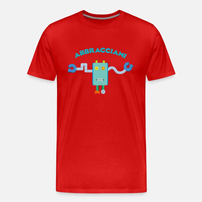Umarme mich - Männer Premium Bio T-Shirt - Rot