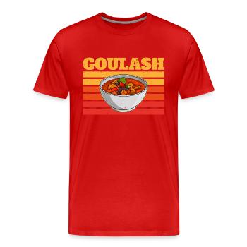Gulasch Eintof Suppe Ungarn Gericht Kochbuch - Männer Premium Bio T-Shirt - Rot - Vorne - Damien (186cm)