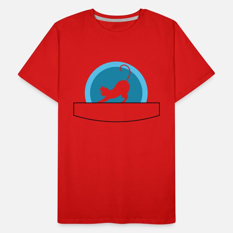 Chat | avec champ d’écriture | Vectorale T-shirt bio Premium Homme
