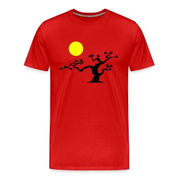japanischer baum - Männer Premium Bio T-Shirt - Rot - Vorne - Damien (186cm)