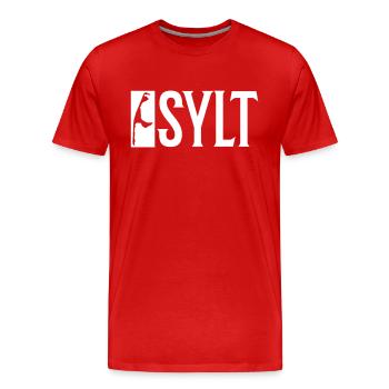 Sylt Island - Men's Premium Organic T-Shirt - red - Front - Damien (186cm)