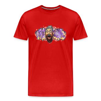 Say Yeah - Männer Premium Bio T-Shirt - Rot - Vorne - Damien (186cm)