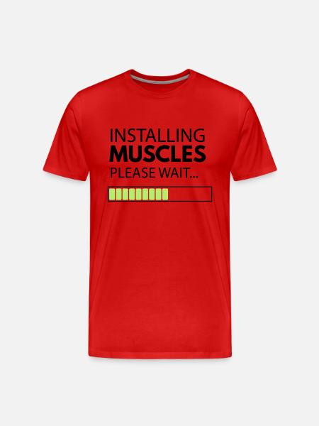 muscle_man - Men's Premium Organic T-Shirt - red