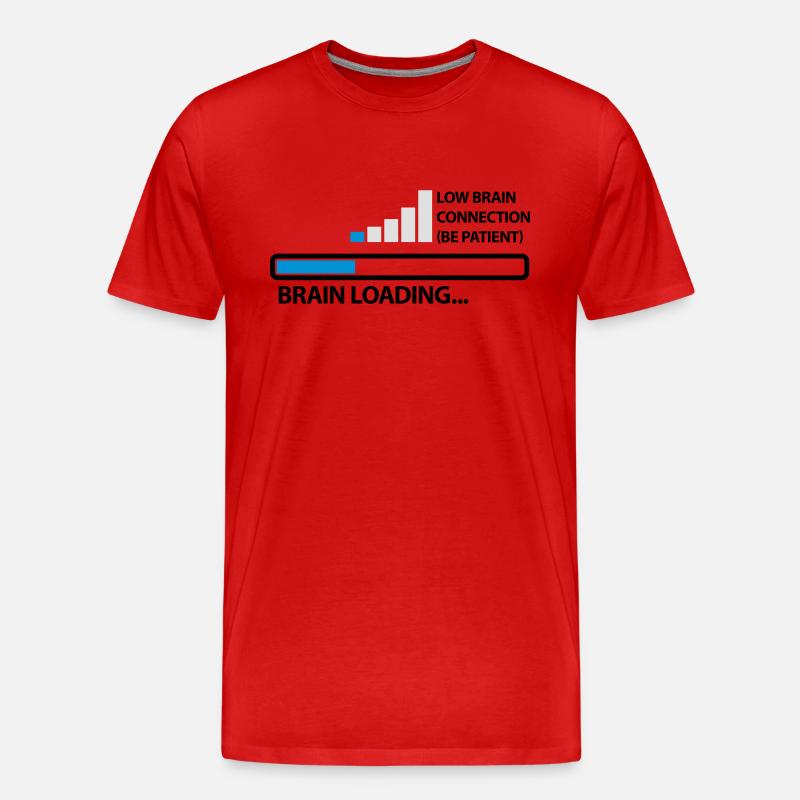 low_brain_connetion_loading_3c - Männer Premium Bio T-Shirt - Rot