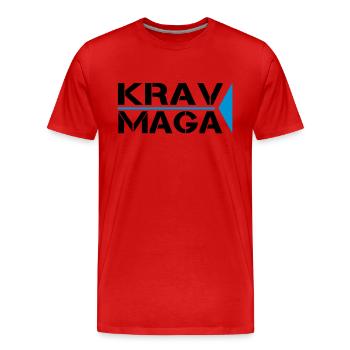 Krav Maga - Männer Premium Bio T-Shirt - Rot - Vorne - Damien (186cm)