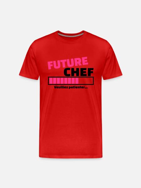 future chef - T-shirt bio Premium Homme - rouge
