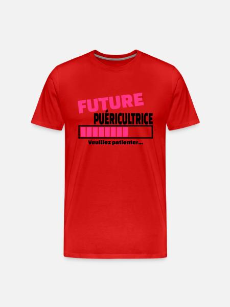 future puéricultrice - T-shirt bio Premium Homme - rouge