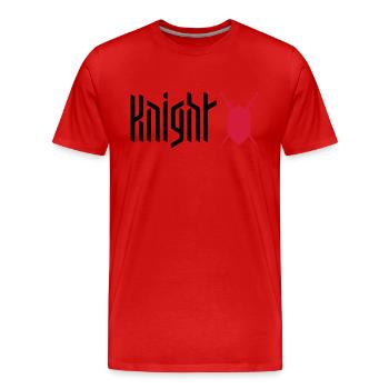 KNIGHT - SHIELD / SWORD - GAMING - Männer Premium Bio T-Shirt - Rot - Vorne - Damien (186cm)