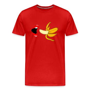 banane - T-shirt bio Premium Homme - rouge - Devant - Damien (186cm)
