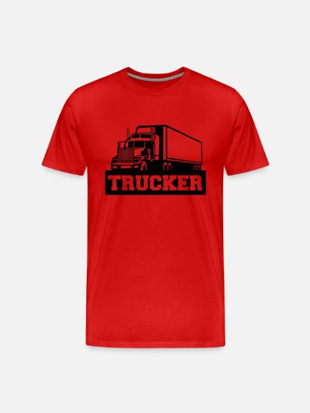 trucker_t1 - Men's Premium Organic T-Shirt - red