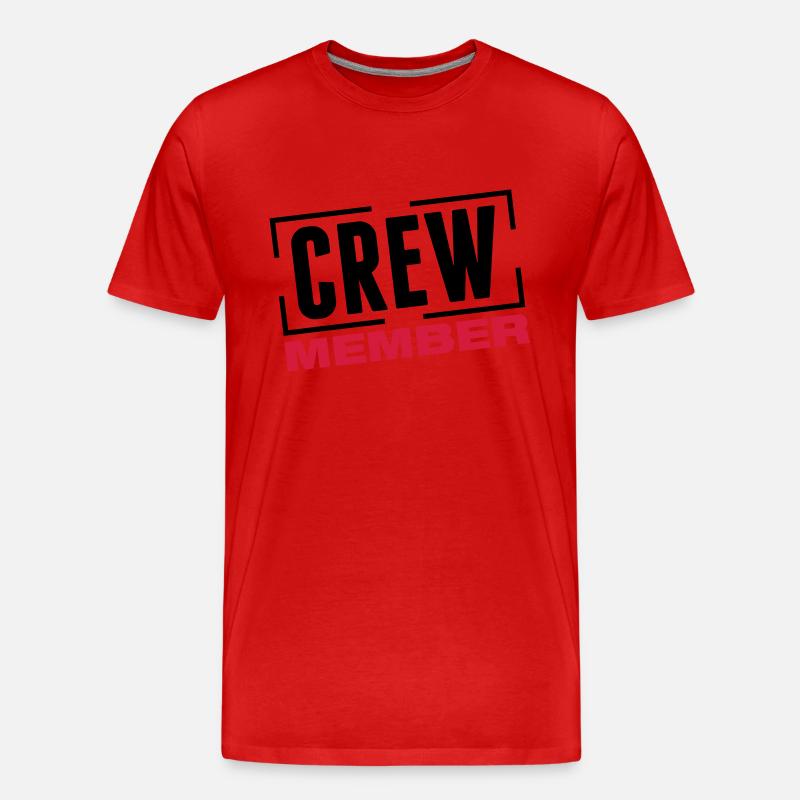 crew_member_design_bs2 - Männer Premium Bio T-Shirt - Rot