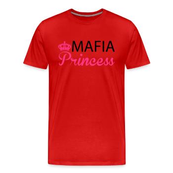 Mafia Princess - Männer Premium Bio T-Shirt - Rot - Vorne - Damien (186cm)