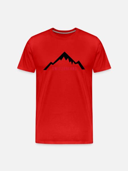 Switzerland Alps - Men's Premium Organic T-Shirt - red