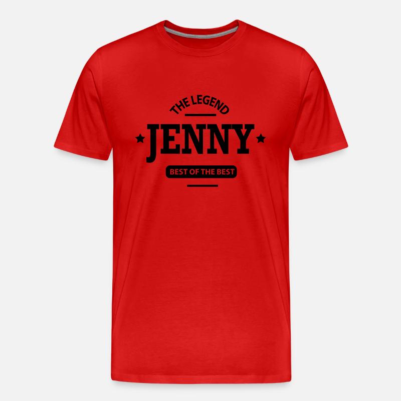 jenny - Männer Premium Bio T-Shirt - Rot