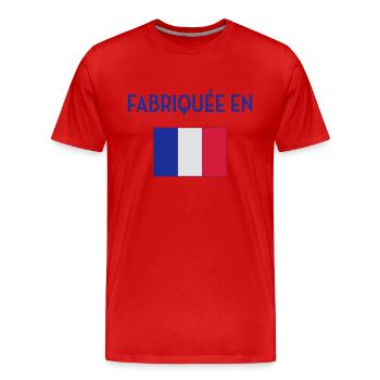 France / Français / Française / Bébé / Naissance - Men's Premium Organic T-Shirt - red - Front - Damien (186cm)