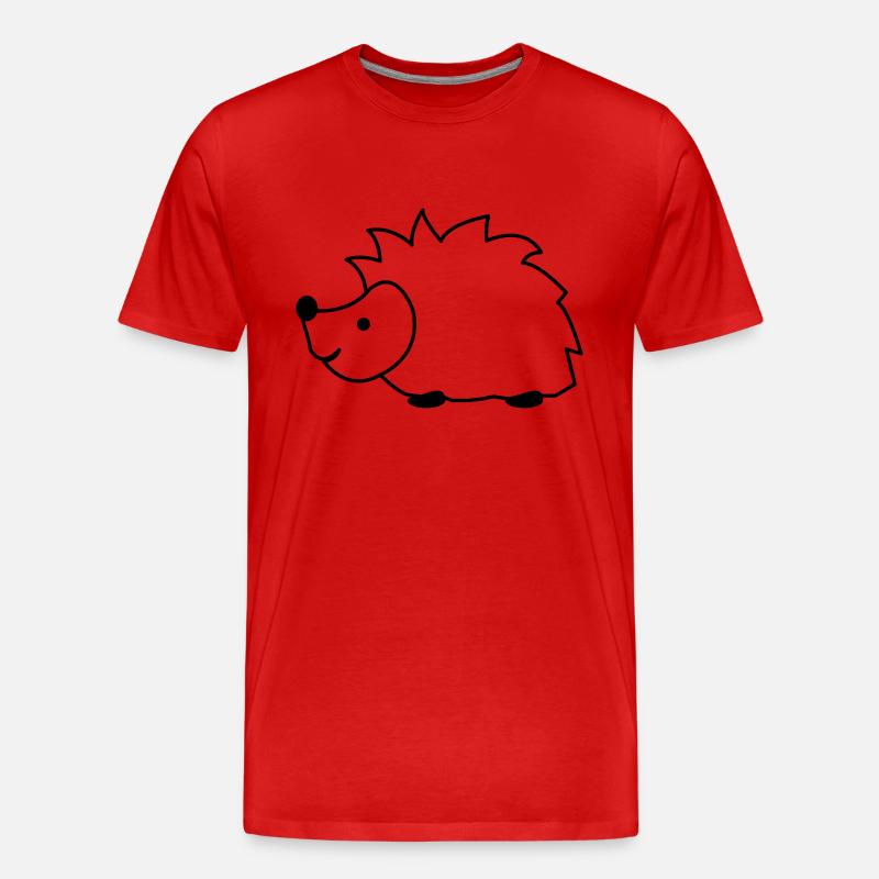 igel - Männer Premium Bio T-Shirt - Rot