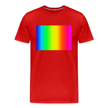 Motif dégradé de différentes couleurs - T-shirt bio Premium Homme - rouge - Devant - Damien (186cm)