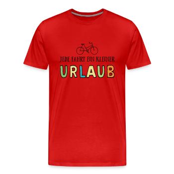 Radsport - Männer Premium Bio T-Shirt - Rot - Vorne - Damien (186cm)