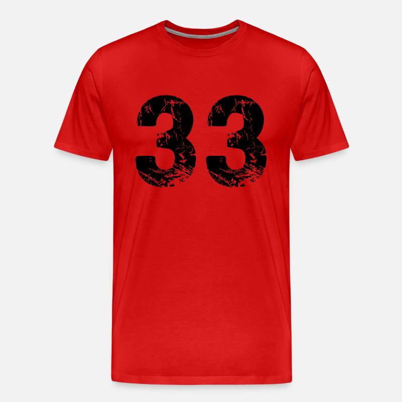 33 - Männer Premium Bio T-Shirt - Rot