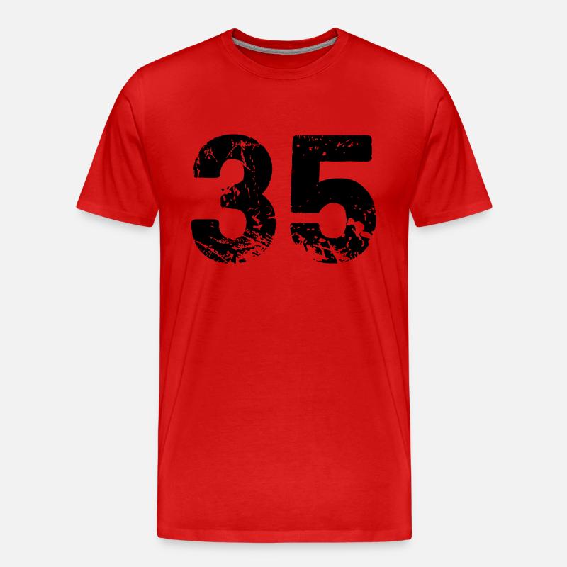35 - Männer Premium Bio T-Shirt - Rot