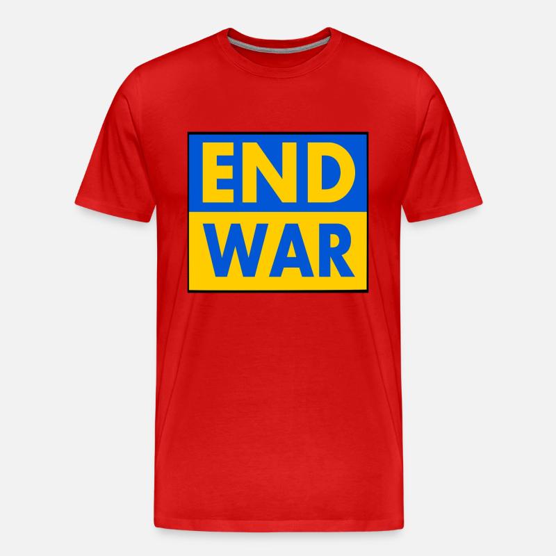 End war - Männer Premium Bio T-Shirt - Rot