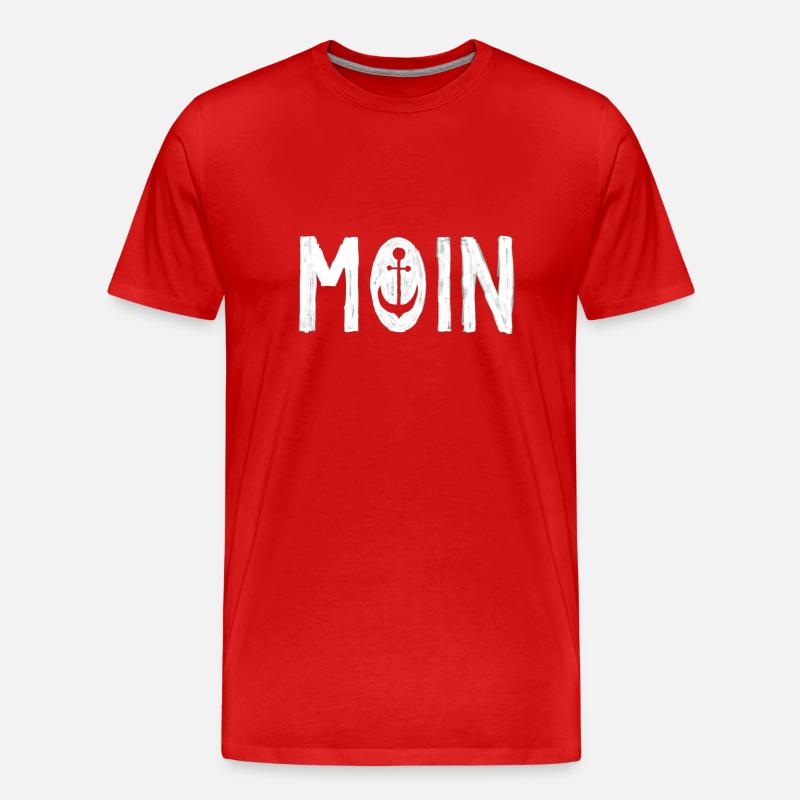 Moin - Männer Premium Bio T-Shirt - Rot
