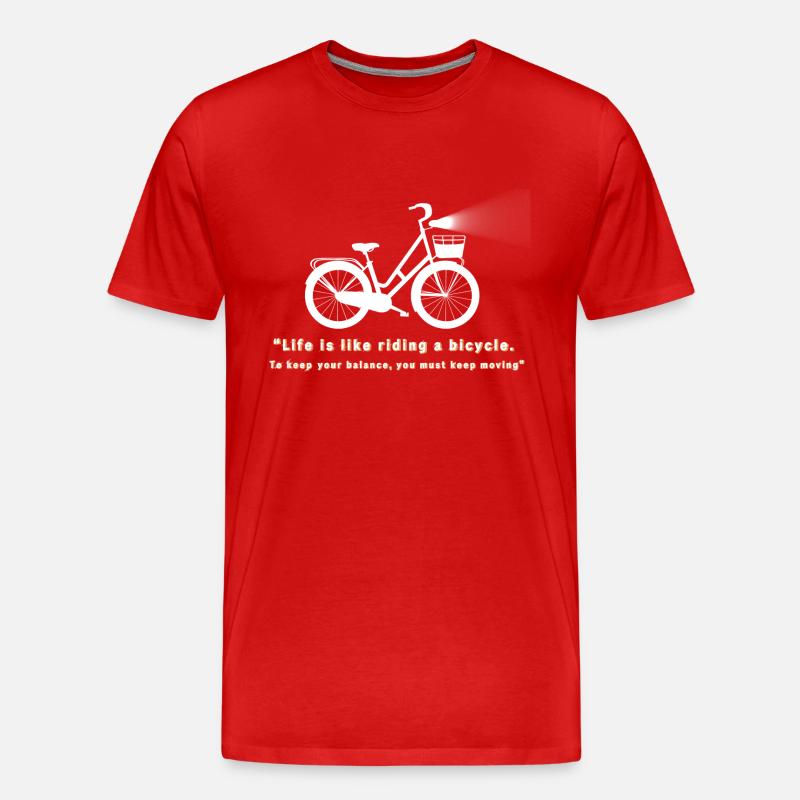 Bicycle life 🚲 - Männer Premium Bio T-Shirt - Rot