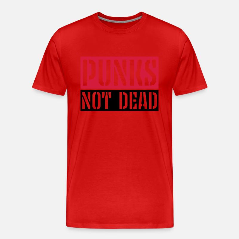 punks not dead Zitat - Männer Premium Bio T-Shirt - Rot