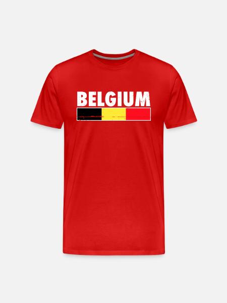 Belgium Belgium Belgian flag - Men's Premium Organic T-Shirt - red