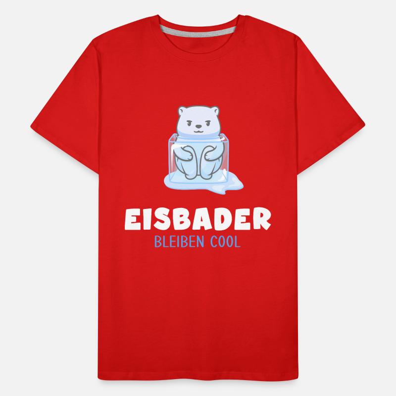 winterschwimmen eisbad winterbader kälteresistent Männer Premium Bio T-Shirt