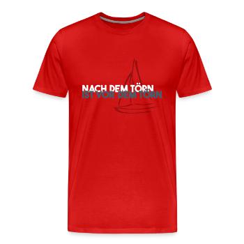 Segel Lifestyle 'Törn' Weiß Geschenkidee Segeln - Männer Premium Bio T-Shirt - Rot - Vorne - Damien (186cm)