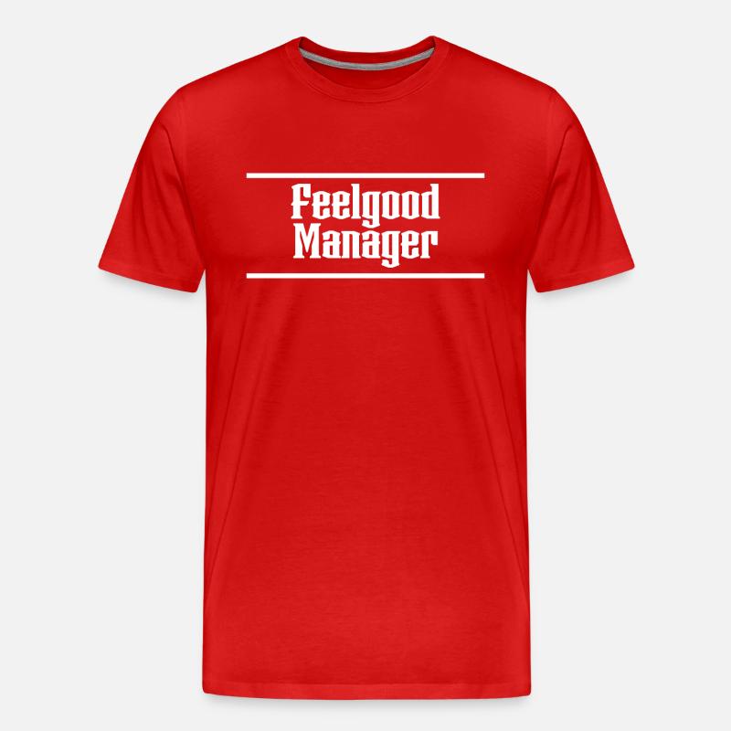 Feelgod Manager black Tshirt - Männer Premium Bio T-Shirt - Rot