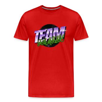 sprüche geschenkidee vater bday schildmaid - Männer Premium Bio T-Shirt - Rot - Vorne - Damien (186cm)