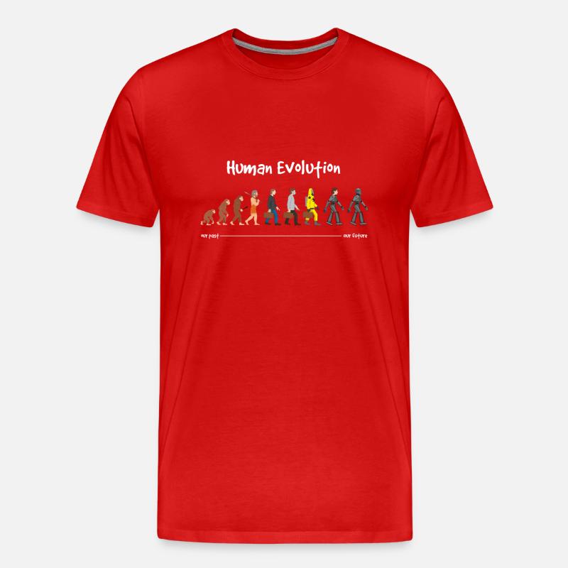 L’évolution d’un futur robotique Dark - T-shirt bio Premium Homme - rouge