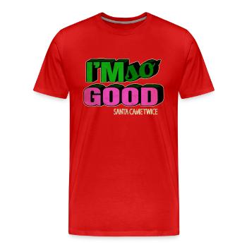beards funny gym dinosaur fan beard gang quote - Männer Premium Bio T-Shirt - Rot - Vorne - Damien (186cm)