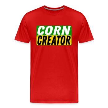 Créateur de maïs Cultivateur de maïs Cultivateur - T-shirt bio Premium Homme - rouge - Devant - Damien (186cm)