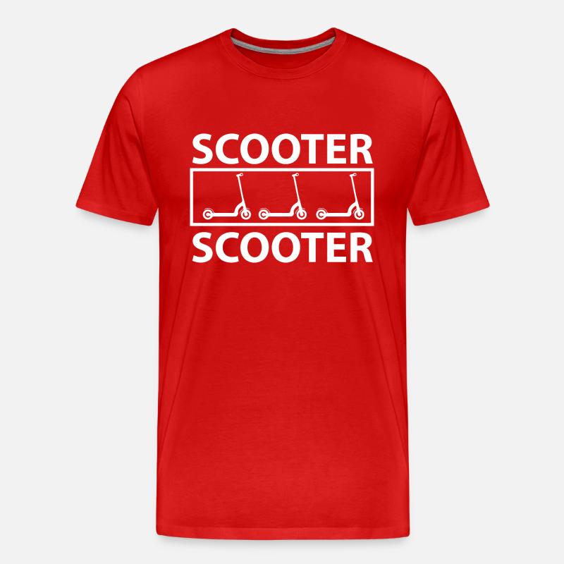 E-Scooter E-Roller Scooter - T-shirt bio Premium Homme - rouge