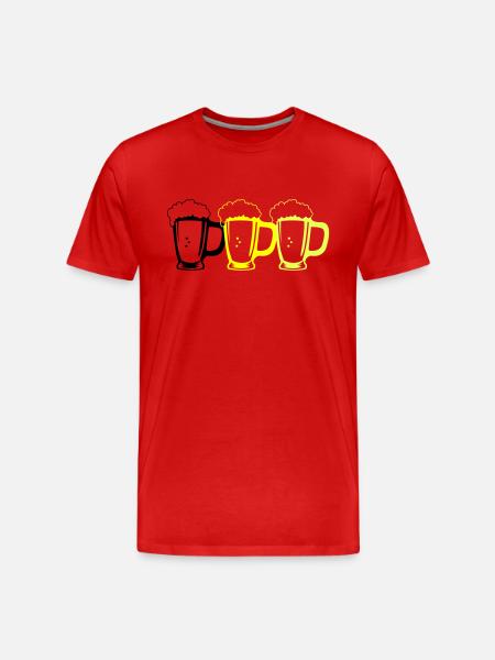 Beer glasses - Men's Premium Organic T-Shirt - red