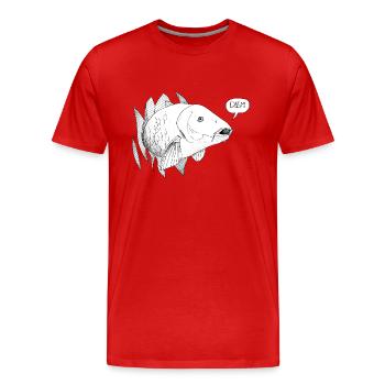 Carpe Diem - T-shirt bio Premium Homme - rouge - Devant - Damien (186cm)