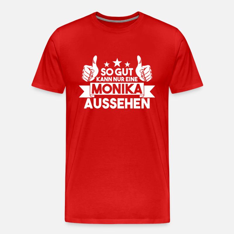 Monika - Männer Premium Bio T-Shirt - Rot