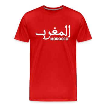 Marokko - Männer Premium Bio T-Shirt - Rot - Vorne - Damien (186cm)
