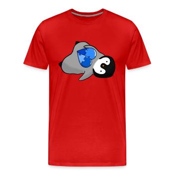 Bébé pingouin Sensibilisation à l’autisme - T-shirt bio Premium Homme - rouge - Devant - Damien (186cm)