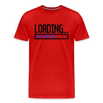 Loading - Men's Premium Organic T-Shirt - red - Front - Damien (186cm)