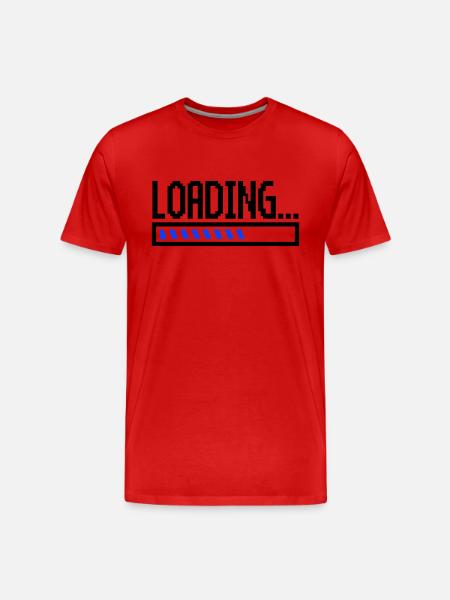 Loading - Men's Premium Organic T-Shirt - red