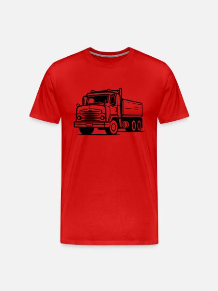 Lkw - Männer Premium Bio T-Shirt - Rot