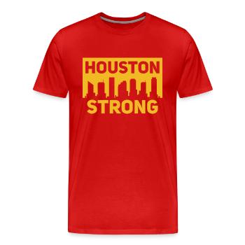 Un design fort de Houston pour les fiers résidents de Houston - T-shirt bio Premium Homme - rouge - Devant - Damien (186cm)