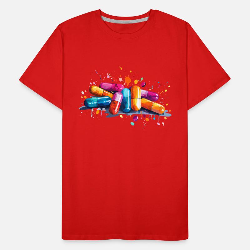 pilules colorées T-shirt bio Premium Homme